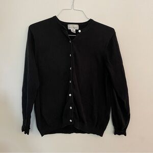 Bill Blass Vintage Black 100% Cotton Cardigan